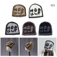 NEX Creative Lettering Hat Outdoor Travel Hat Fashionable Knitted Hat Women Ponytail
