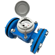 มาตรวัดน้ำ ซันวา ระบบใบพัด Sanwa  4 หน้าแปลนเกลียว