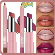 ❁BJA❁ Velvet Matte Lip Liner, 24hrs Smooth Long-Lasting Lipstick Pen Set,  Waterproof Non-stick Cup 