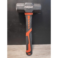 3 LB Stone Hammer with Fiber Handle and Rubber Hammer - 3LB