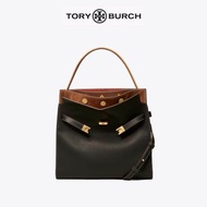 [Tory Burch Hong Kong] Tory Burch DOUBLE LEE large portable diagonal bag female bag 59533 Cross Body  Shoulder Bags Top-Handle