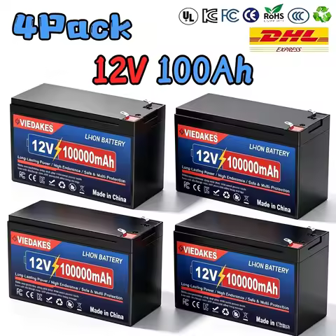 VIEDAKES Brand New 3S7P 12V 100Ah LiFePO4 18650 Battery Pack Power Bank Over-Discharge Protection fo
