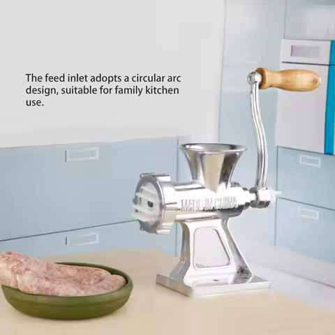 Aluminum Alloy Manual Meat Grinder, Home Meat Grinding Utensil - Durable Kitchen Utensil for Fresh S