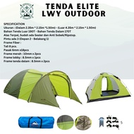 TENDA CAMPING Tent | LWY ELITE 4 TENT | DOUBLE LAYER TENT | HY BC TENT CAPACITY 4 PEOPLE | FIBER FIB