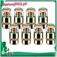 8PCS Tire Pressure Monitor Valve Stem Caps, 36 PSI 2.4Bar, Easy Read 3-Color Alert, Universal Fit