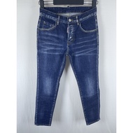 6057 Spring Summer DSQUARED2 Jeans Men's Wear D2 Trendy Men Washed Frayed Hole Patch Distressed Slim