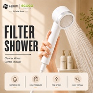 LODER ECOCO Filter Shower Head High Pressure Handheld Shower Head Water Saving Bathroom Shower Head 