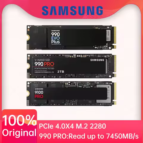 Original SSD 990PRO 990 EVO Plus PCIe 4.0X4 1TB 2TB M.2 2280 4TB PRO Heatsink Internal Solid State D