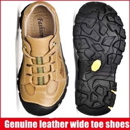 leather men's shoes leather casual leather shoes wide-footed big-toe shoes