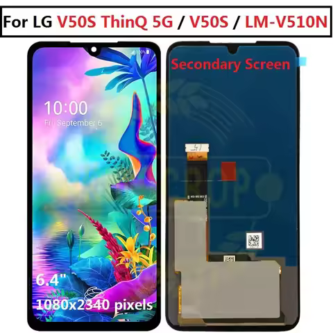 For LG V50S ThinQ 5G LCD Display Touch Screen Digitizer Assembly Secondary Screen For LG V50S LM-V51