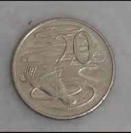 Koin 20 Sen dan 50 Sen Australia Elizabeth II 20 Cent & 50 Cent Negeri Kangoroo tahun acak Koleksi U