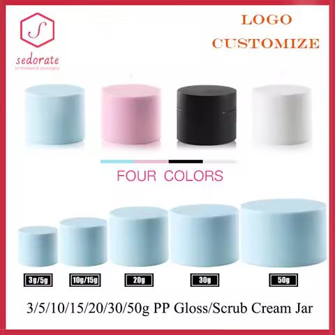 20/50pcs PP Cream Jar 3G 5G 15G Plastic Empty Jar Eye Serum Container 50G Scrub Plastic Container Ca