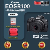 Canon EOS R100 Kit (RF-S18-45mm f/4.5-6.3 IS STM) CANON MALAYSIA