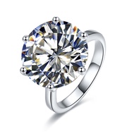 New Arrival 10ct Simulated Diamond Solitaire Engagement Wedding Ring,women silver color ring