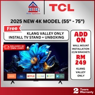 [2025 NEW] TCL 4K HDR Andriod TV | Google TV | 55 - 75 Inch | HVA Panel | Dolby Atmos | TCL Andriod 
