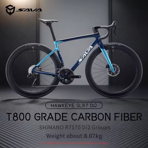 SAVA 2025NEW HAWKEYE SLR7 Carbon Fiber Road Bike with Shimano 105 DI2 R7170 Component Hydraulic Disc