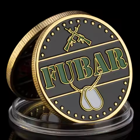 FUBAR SANFU Gold Plated Coin US Army Comrade Sniper Commemorative Coins Military Fan Souvenir Gifts 