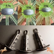 ANHUITYJ 10pcs Anchor Shaped Sinker, 10pcs 2.6g Fishing Sinker,  3.5g 5.3g Anchor Shaped Sea Urchin 