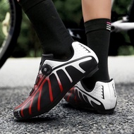 TABOLU Cycling Shoes Men's Professional Road Cycling Shoes SPD Shoes Men's Cleats Pedal Cycling Shoe