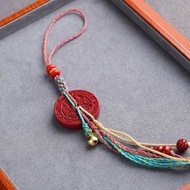 天然原礦硃砂精品紫金砂山鬼花錢包掛萬能掛含量高達95%