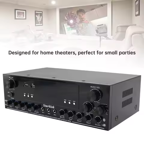 3000W Stereo HiFi Power Amplifier 5.1-Channel Home Karaoke Bluetooth Amplifier
