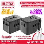 [RECEIVE IN 3 DAYS] 65W/35W GaN Universal Compact Travel Adapter Wall Plug Laptop Charging Supported