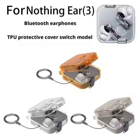 New Design For Nothing Ear(3) Bluetooth Earphones TPU Protective Case Switch Lock Protection Shell F