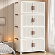 Foldable Storage Box 50-80cm Foldable Storage Cabinet 3-5 Layers Storage Cabinet with Wheels