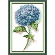 Joy Sunday Stamped Cross Stitch Ktis DMC Threads Cross Stitch Set DIY Needlework Embroidery Kit-Blue Hydrangea