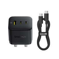 【Local Stock-48 hours shipped】Baseus Palm Fast Charger 2C+U PD 65W UK Compact Three-Port Fast Chargi