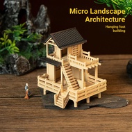 Micro Landscape Hanging Foot Floor Decoration Model Fish Tank Landscaping Bonsai Rockery Pavilion Gu
