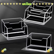EMILEE 1Pcs Business Card Box, Display Stand Acrylic Plastic Bussiness Card Holder,  Transparent 1/2