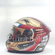 Helm Kyt K2 Rider Marvel Iron Man Red