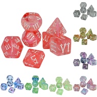 DND Dice Set - 7pcs Polyhedral Dice D4-D20 with Roman Digital for Board Game DND Role Playing Game