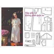 A0 paper making code 1871 – Making a dress set Sewing Kit Paper A0