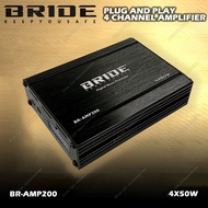 ✨NEW✨ Bride BR-AMP200 Plug and Play 4 Channel Amplifier Kereta Amplifier Power Amplifier Suitable for All Android Player