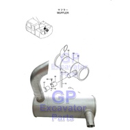 FOR HITACHI HYDRAULIC EXCAVATOR MODEL : EX120-5 / EX130H-5 ENGINE MODEL : ISUZU 4BG1 ENGINE EXHAUST 