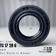 Oil Seal TC 17 28 6 Tc Nok Seal Puli Mio Seal Front Gear RC INB Original Nok Seal TC 17 x 28 x 6 Sea