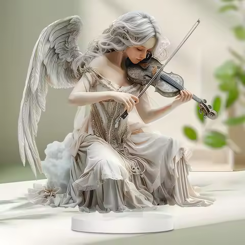 2D Elegant Angel Acrylic Art Decoration Praying Angel Home Office Cafe Suitable Unique Gift Idea Sin