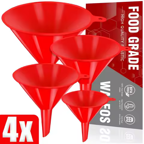 4pcs Car Plastic Funnels Refueling Funnels Tools Oil Filling Equipment Car Motorcycle Refuel Filling