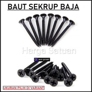 Black steel screw gypsum drywall screw bolt