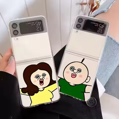 Funny Cartoon Bang Bang Tang Tang Couple Phone Case for Samsung Galaxy Z Flip 6 ZFlip 5 Hard Cover f
