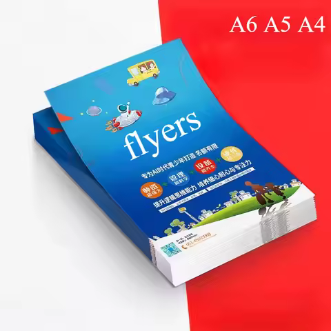 Custom Cheap Flyers A6 A5 A4 Sizes Free Printing Business Advertising Leaflet Brochure Custom Printe