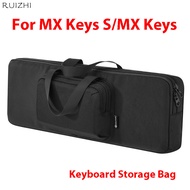 For MX Keys S/MX Keys Keyboard Storage Bag 87-Key Dual-Pocket Keyboard Carrying Case Travel Case