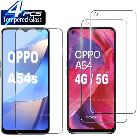 2/3/4Pcs Tempered Glass For OPPO A54s A54 4G 5G Tempered Glass Screen Protector Glass Film