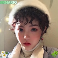 IARMARIOQR Fake Fringe, Natural Synthetic Fake Fringe Bang, Cute High Temperature Fiber Fluffy Curly