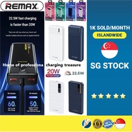【SG】REMAX PD 20W Powerbank 20000mAh PD+QC Fast Charging Slim Power Bank Latest High Capacity 22.5W A