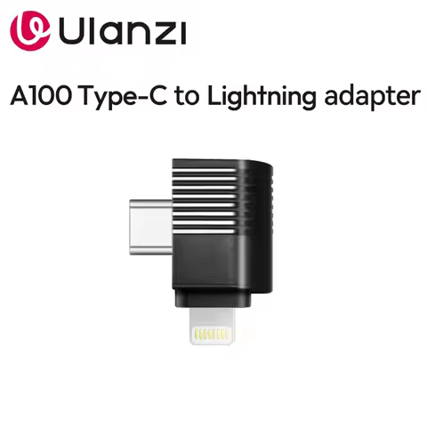 Ulanzi A100 Microphone Type-C to Lightning Adapter Port for iPhone 15 16 13 14 Samsung Xiaomi Vivo O