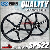 ENKEI SP522 Sport Rim Y15 Y16 LC135 4S 5S V1-V8 Y125/ LC5S  SRL115Fi 5L 522 Sport Rim Hitam Gold Whi