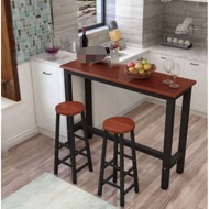 Meja Bar Tengah Meja bar cantik Meja bar 40 cm x 100 cm x 120 with 2 stool Beautyful Bar table for a